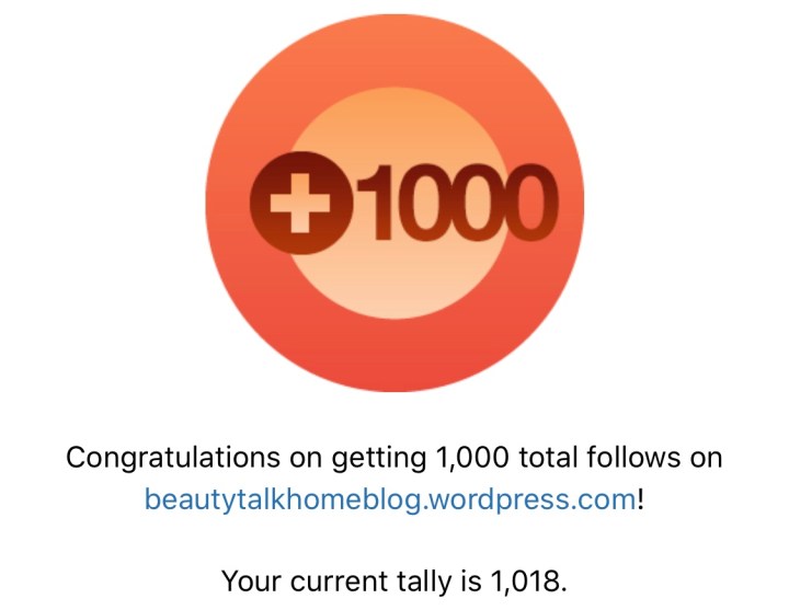 Milestone: 1000 Followers!